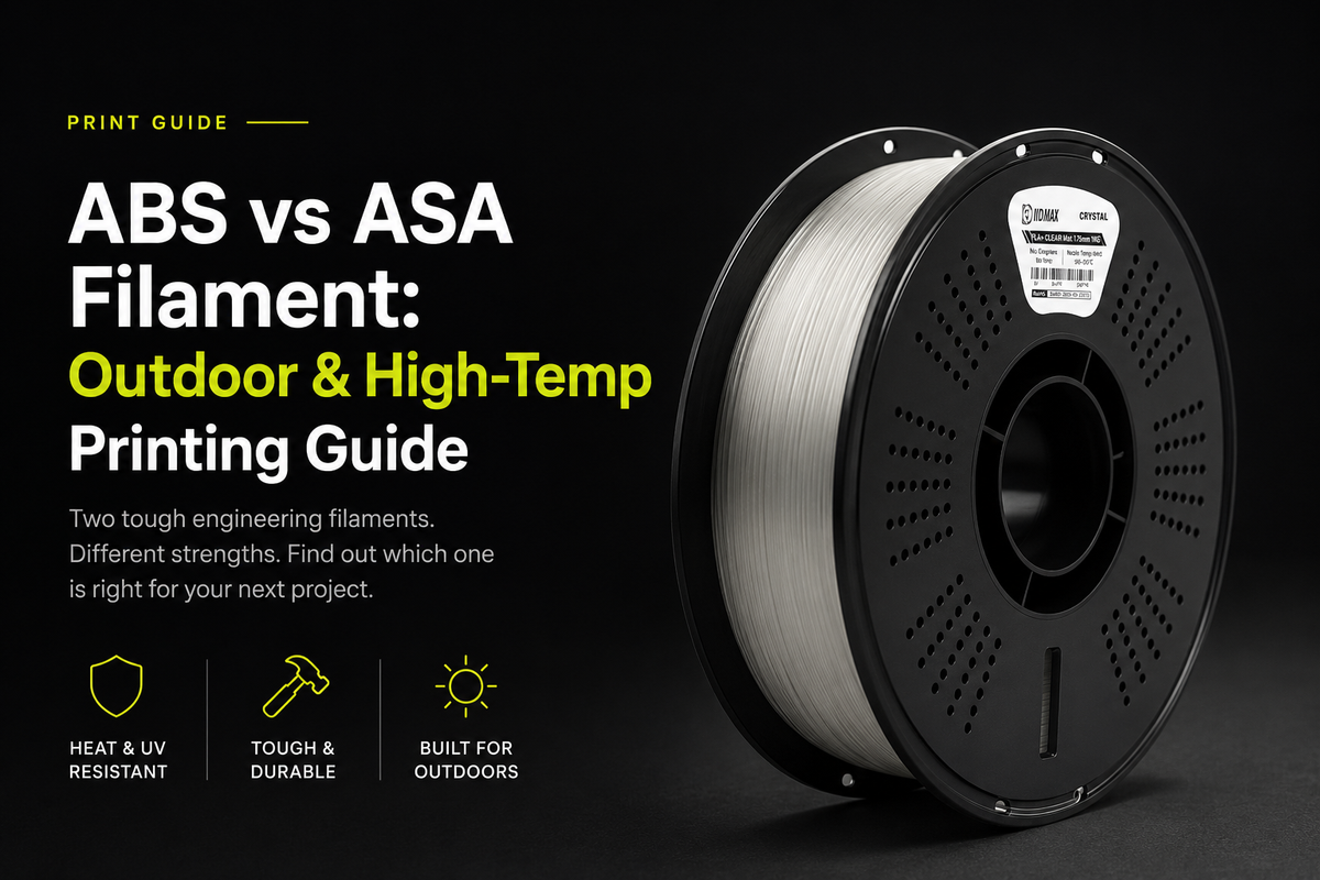 ABS vs ASA Filament: Outdoor & High-Temp Printing Guide