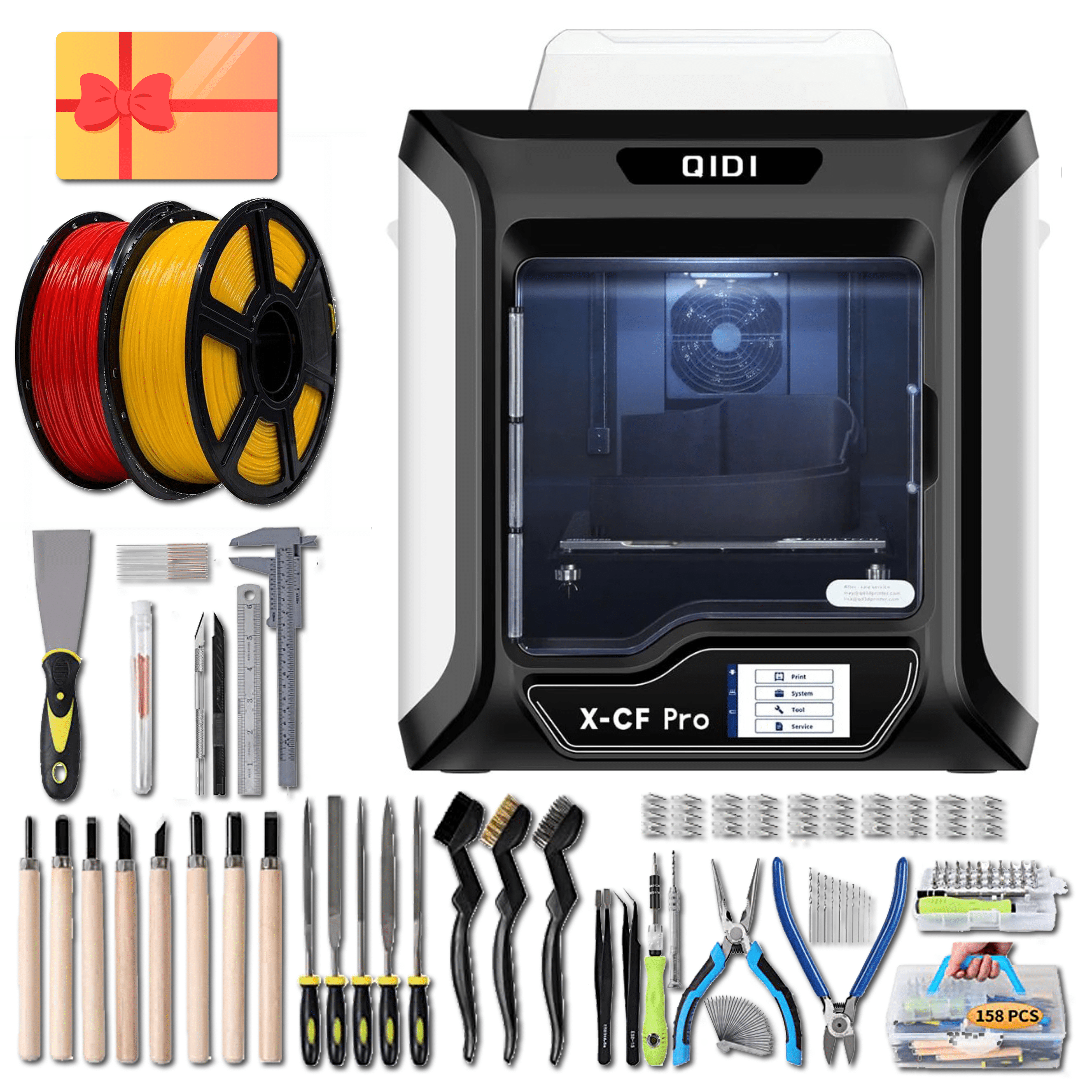 Qidi Tech X-CF Pro 3D Printer Maker Bundle