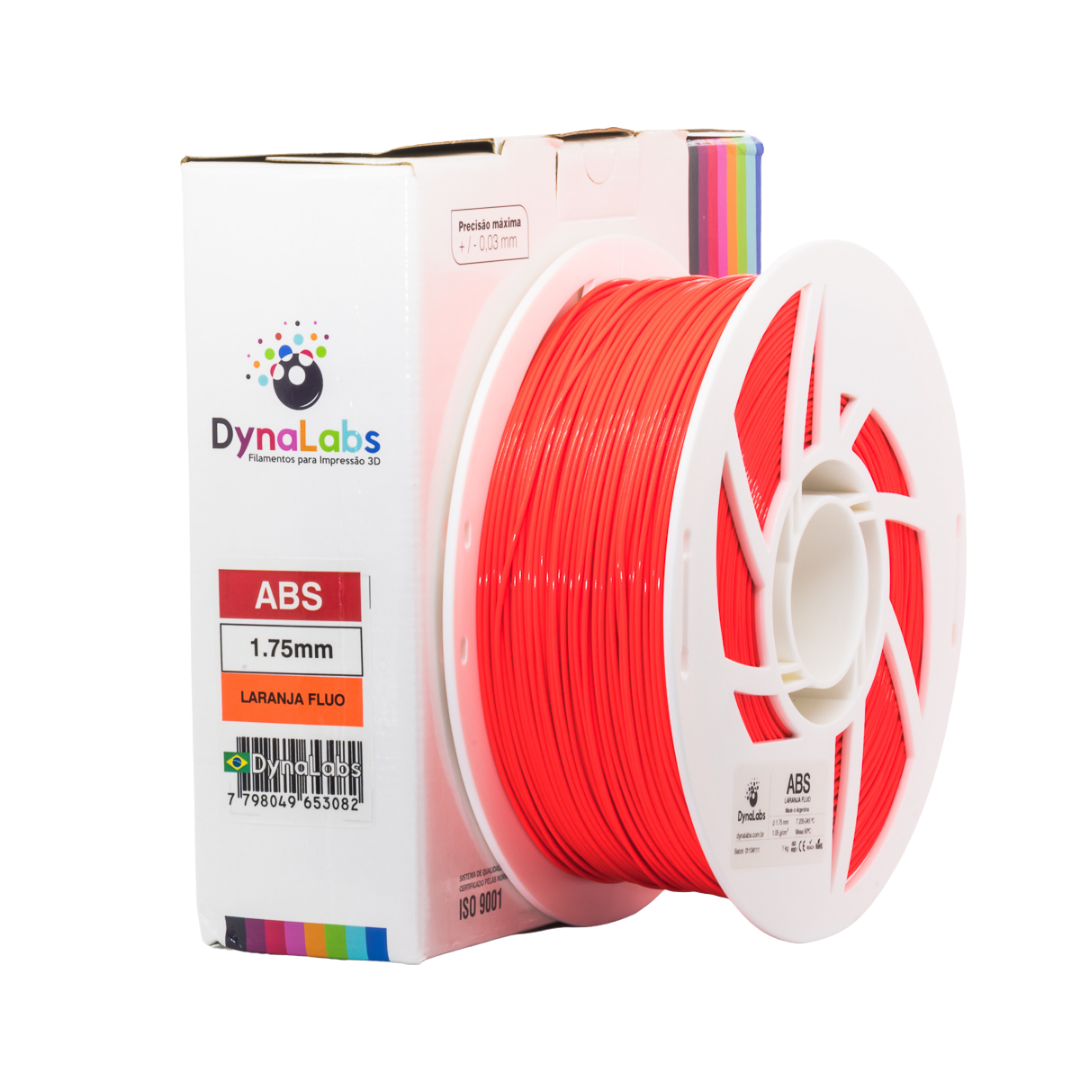 DYNALABS ABS FILAMENT FLUO ORANGE 1.75 MM X 1 KG / 2.2 LBS
