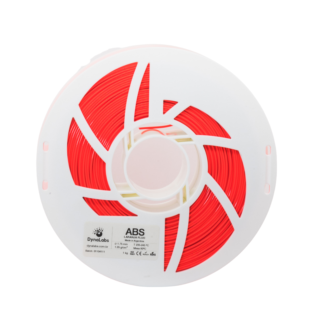 DYNALABS ABS FILAMENT FLUO ORANGE 1.75 MM X 1 KG / 2.2 LBS