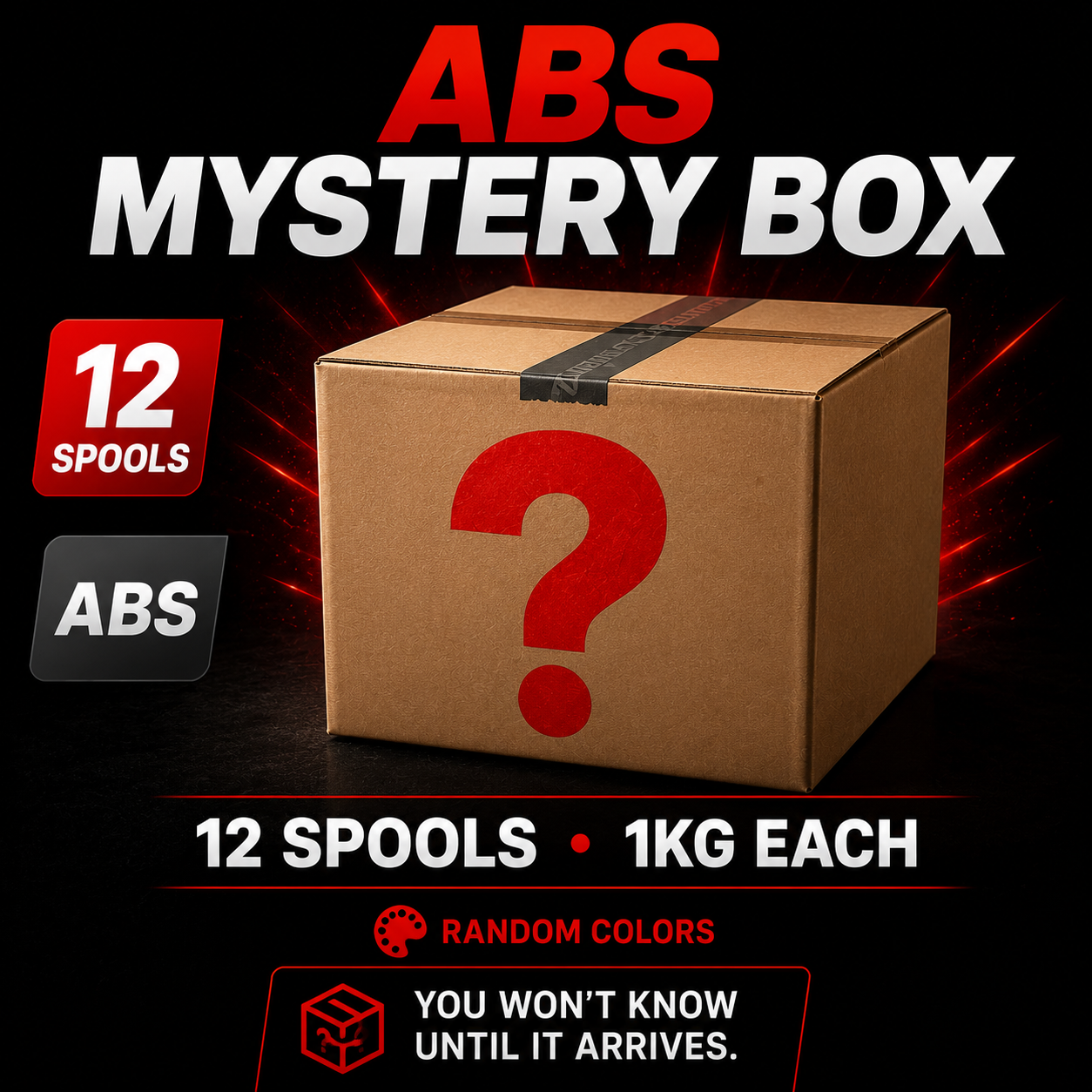 ABS Mystery Box – 12 Spools (1.75mm)