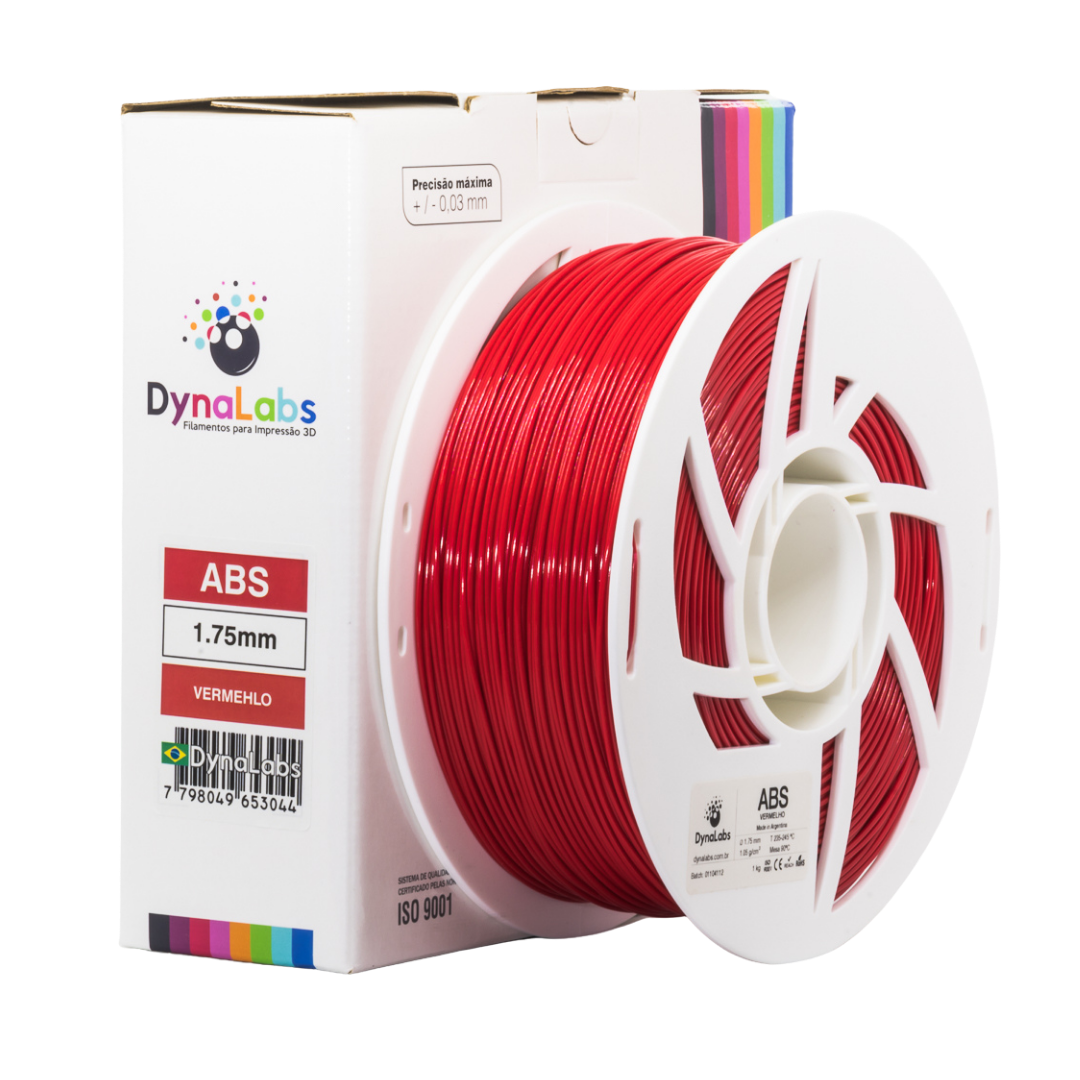 DYNALABS ABS FILAMENT RED 1.75 MM X 1 KG / 2.2 LBS
