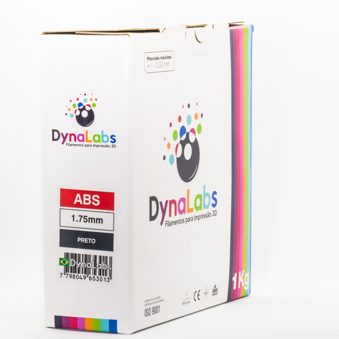 DYNALABS ABS FILAMENT BLACK 1.75 MM X 1 KG / 2.2 LBS