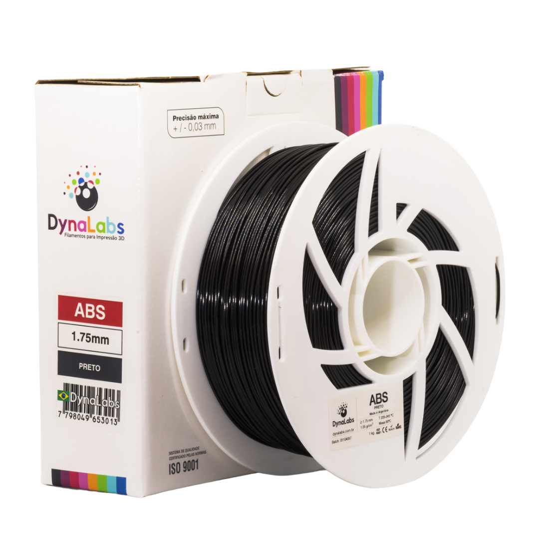 DYNALABS ABS FILAMENT BLACK 1.75 MM X 1 KG / 2.2 LBS