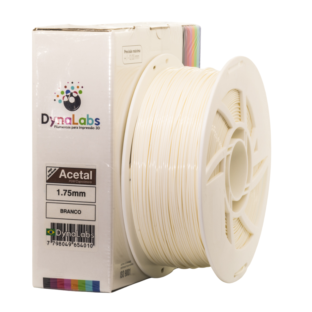 DYNALABS ACETAL-POM FILAMENT WHITE 1.75 MM X 1 KG / 2.2 LBS