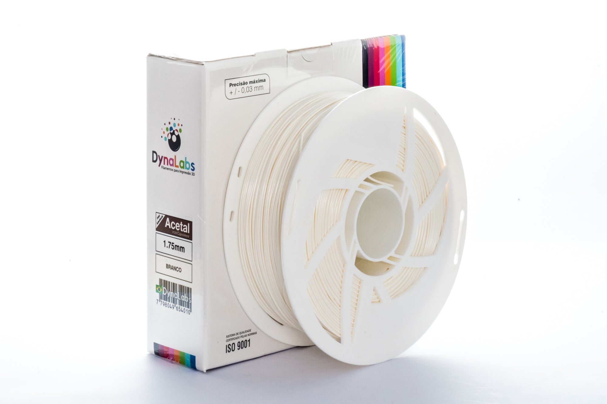 DYNALABS ACETAL-POM FILAMENT WHITE 1.75 MM X 1 KG / 2.2 LBS