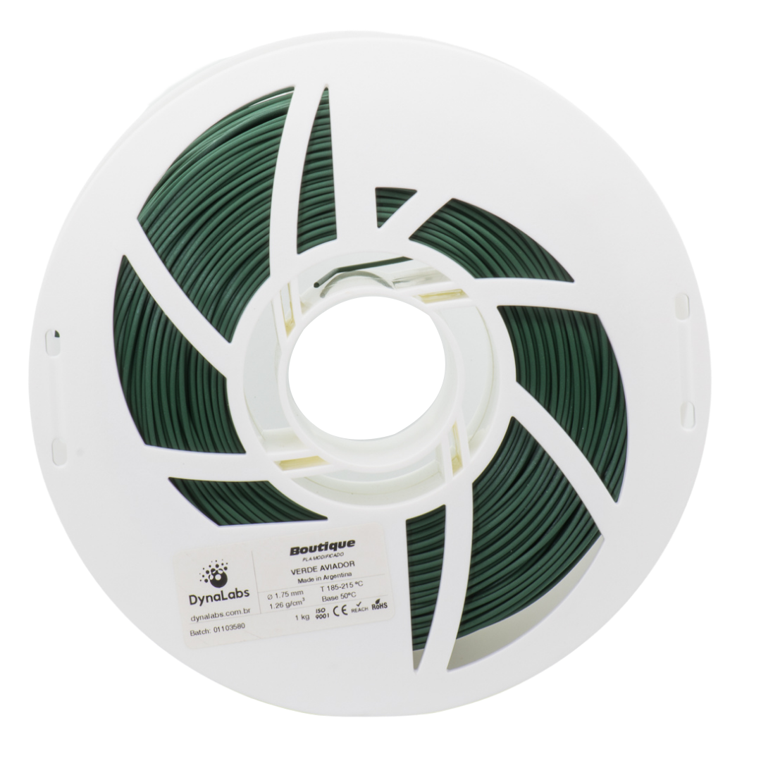 DYNALABS PLA BOUTIQUE FILAMENT AVIATOR GREEN 1.75 MM X 1 KG / 2.2 LBS