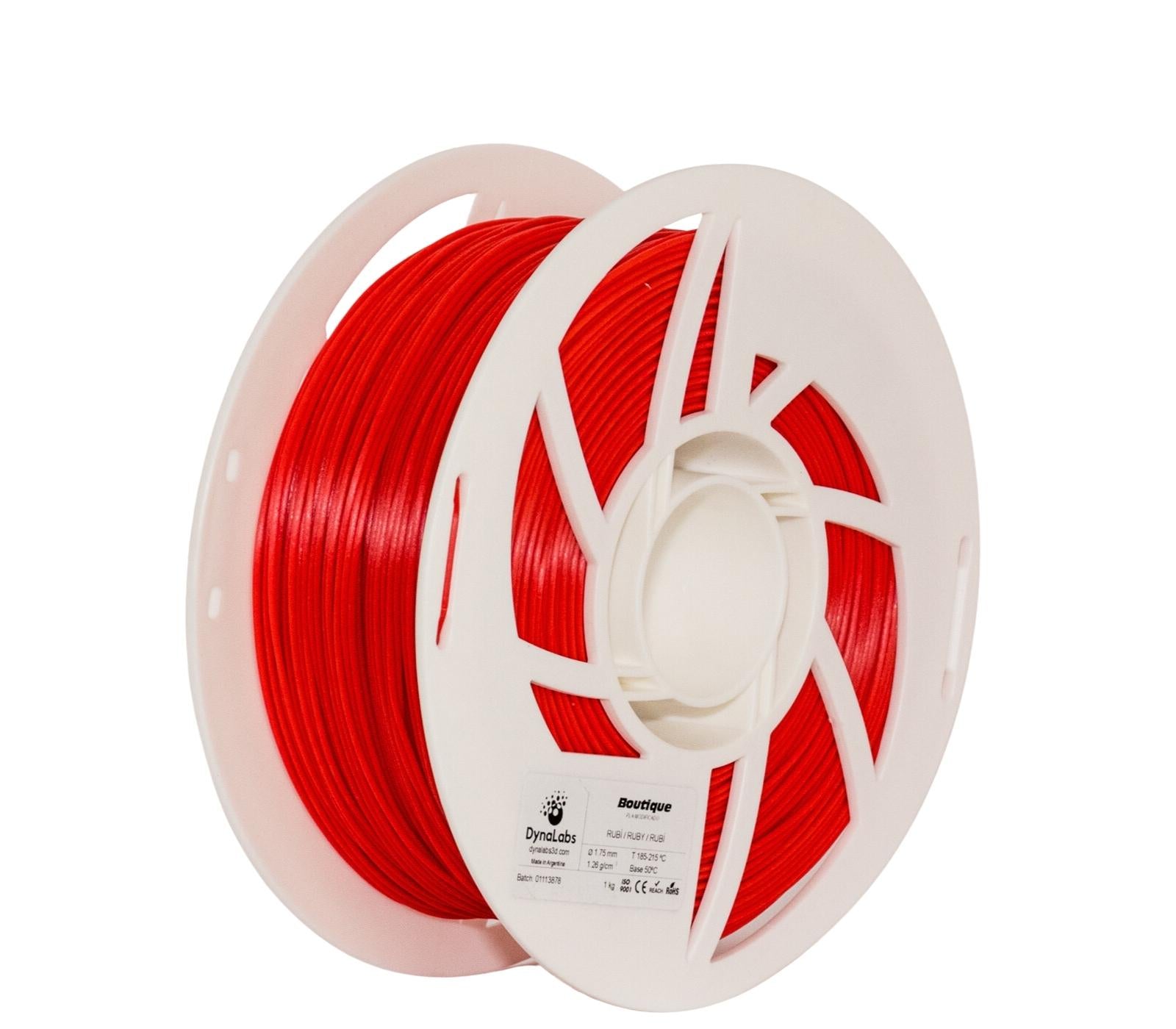 DYNALABS PLA BOUTIQUE FILAMENT RUBI 1.75 MM X 1 KG / 2.2 LBS