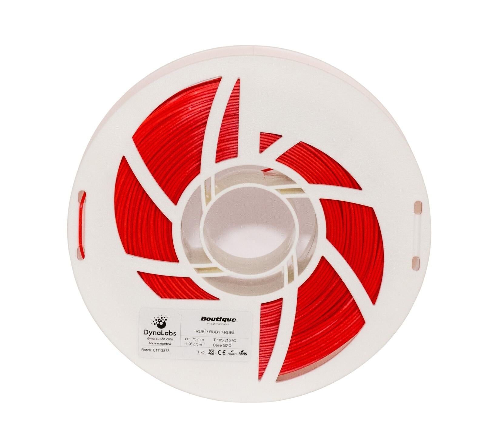 DYNALABS PLA BOUTIQUE FILAMENT RUBI 1.75 MM X 1 KG / 2.2 LBS