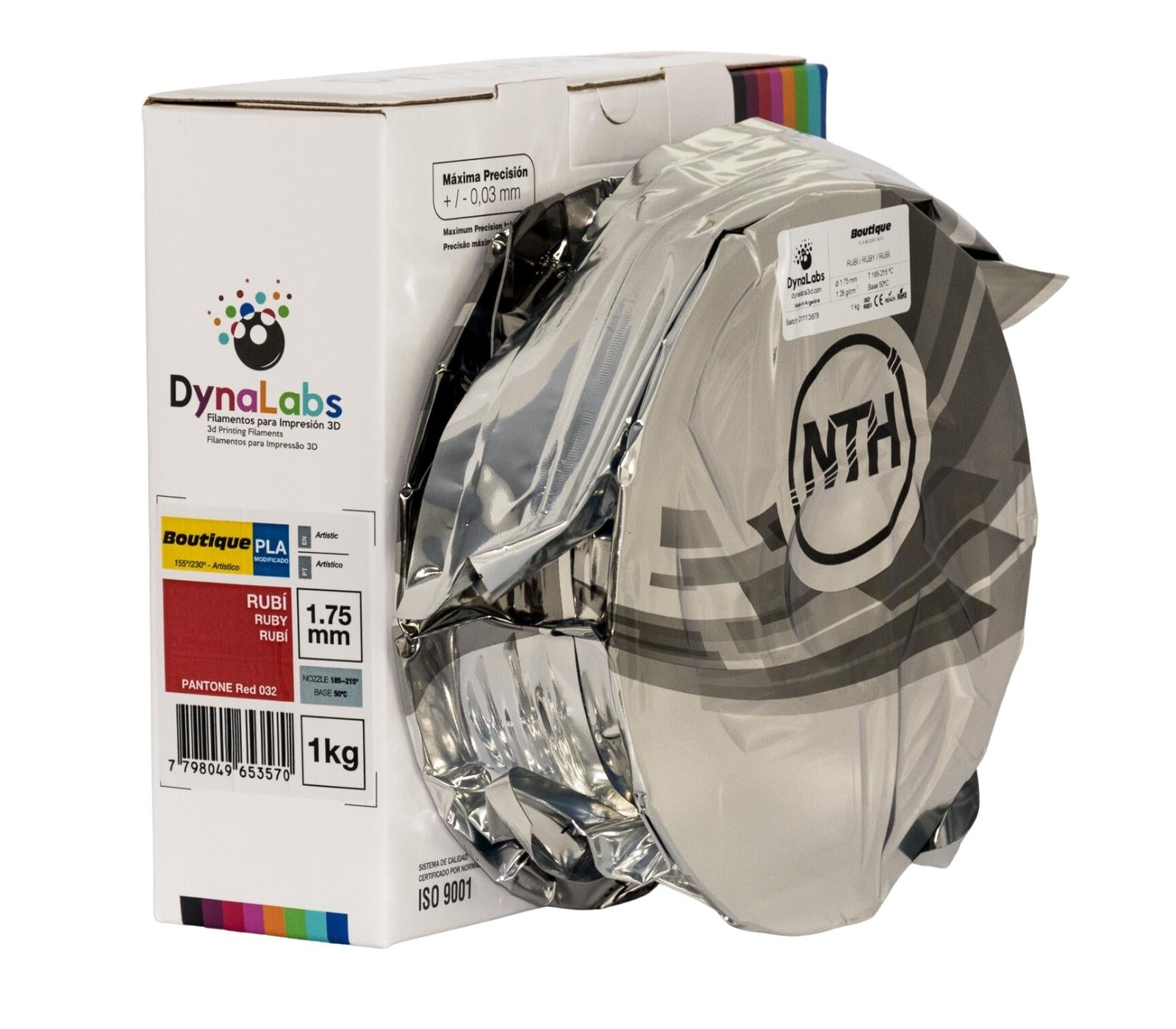 DYNALABS PLA BOUTIQUE FILAMENT RUBI 1.75 MM X 1 KG / 2.2 LBS