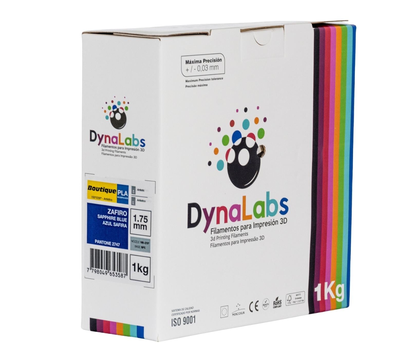 DYNALABS PLA BOUTIQUE FILAMENT SAPPHIRE 1.75 MM X 1 KG / 2.2 LBS