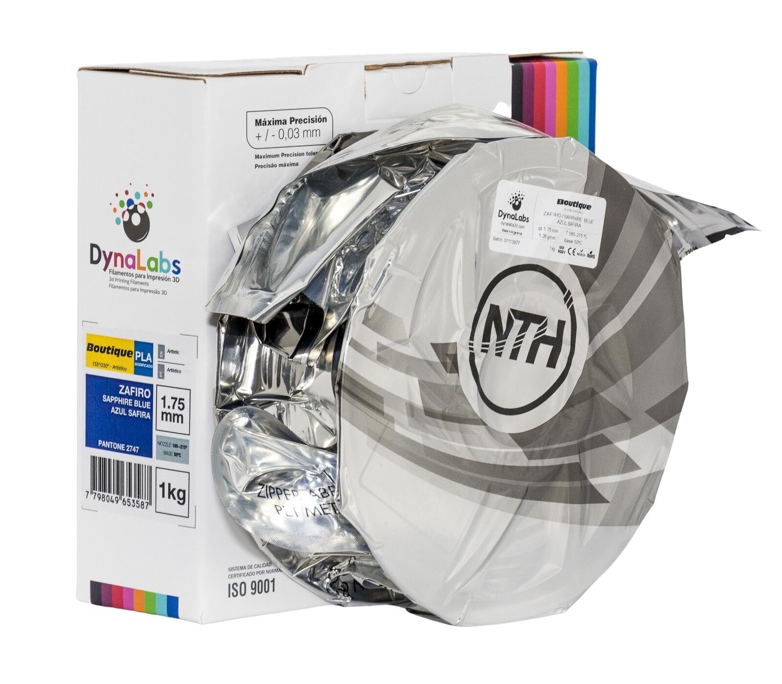DYNALABS PLA BOUTIQUE FILAMENT SAPPHIRE 1.75 MM X 1 KG / 2.2 LBS