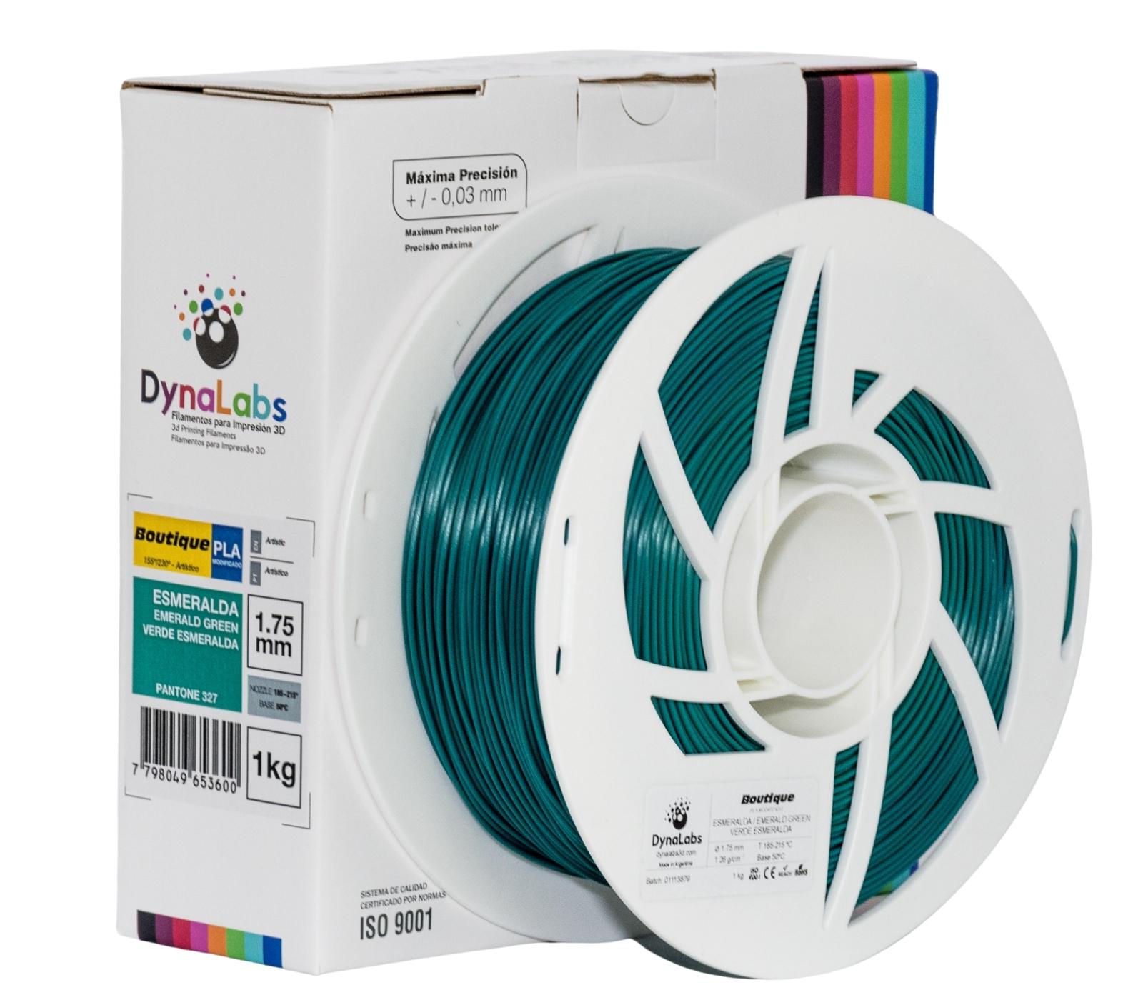 DYNALABS PLA BOUTIQUE FILAMENT EMERALD 1.75 MM X 1 KG / 2.2 LBS