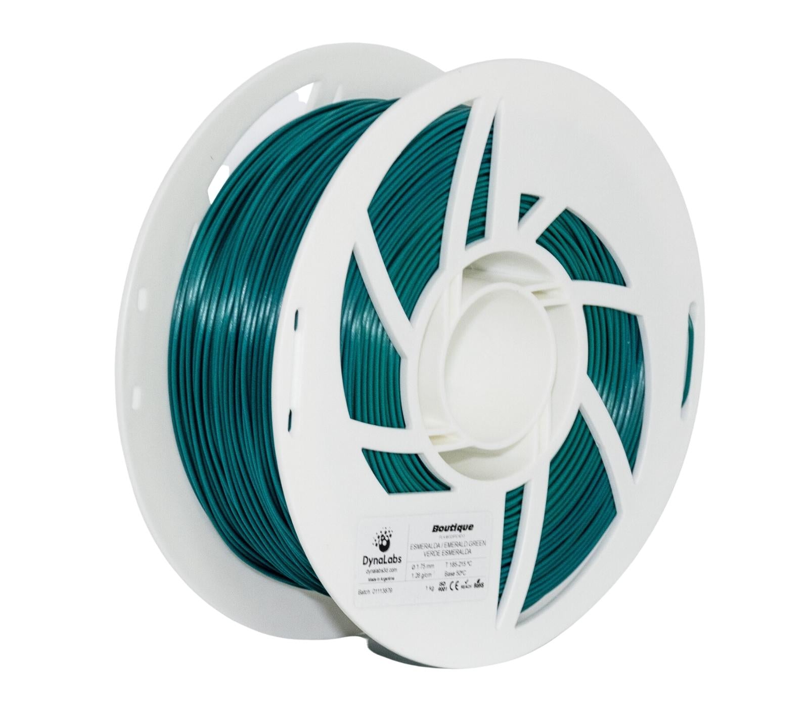 DYNALABS PLA BOUTIQUE FILAMENT EMERALD 1.75 MM X 1 KG / 2.2 LBS