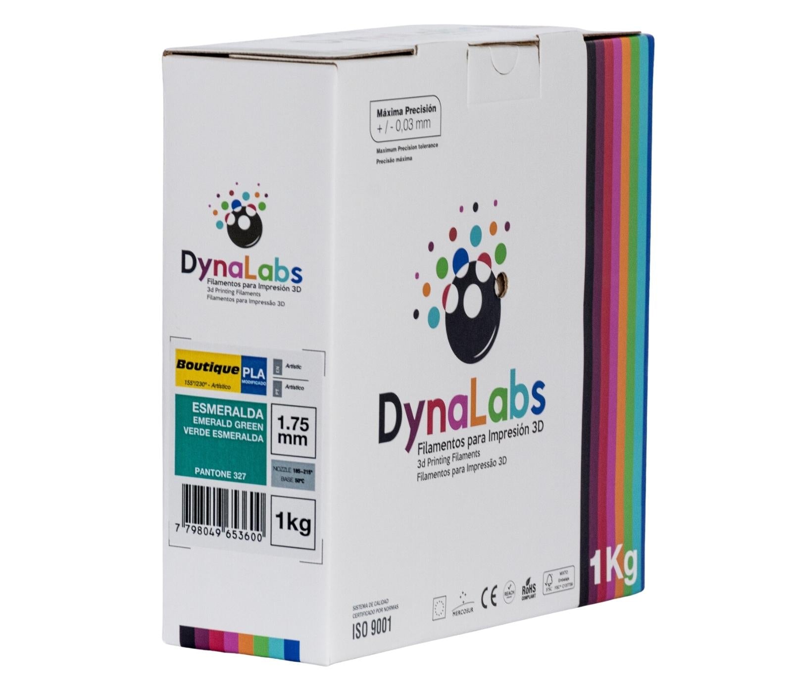 DYNALABS PLA BOUTIQUE FILAMENT EMERALD 1.75 MM X 1 KG / 2.2 LBS