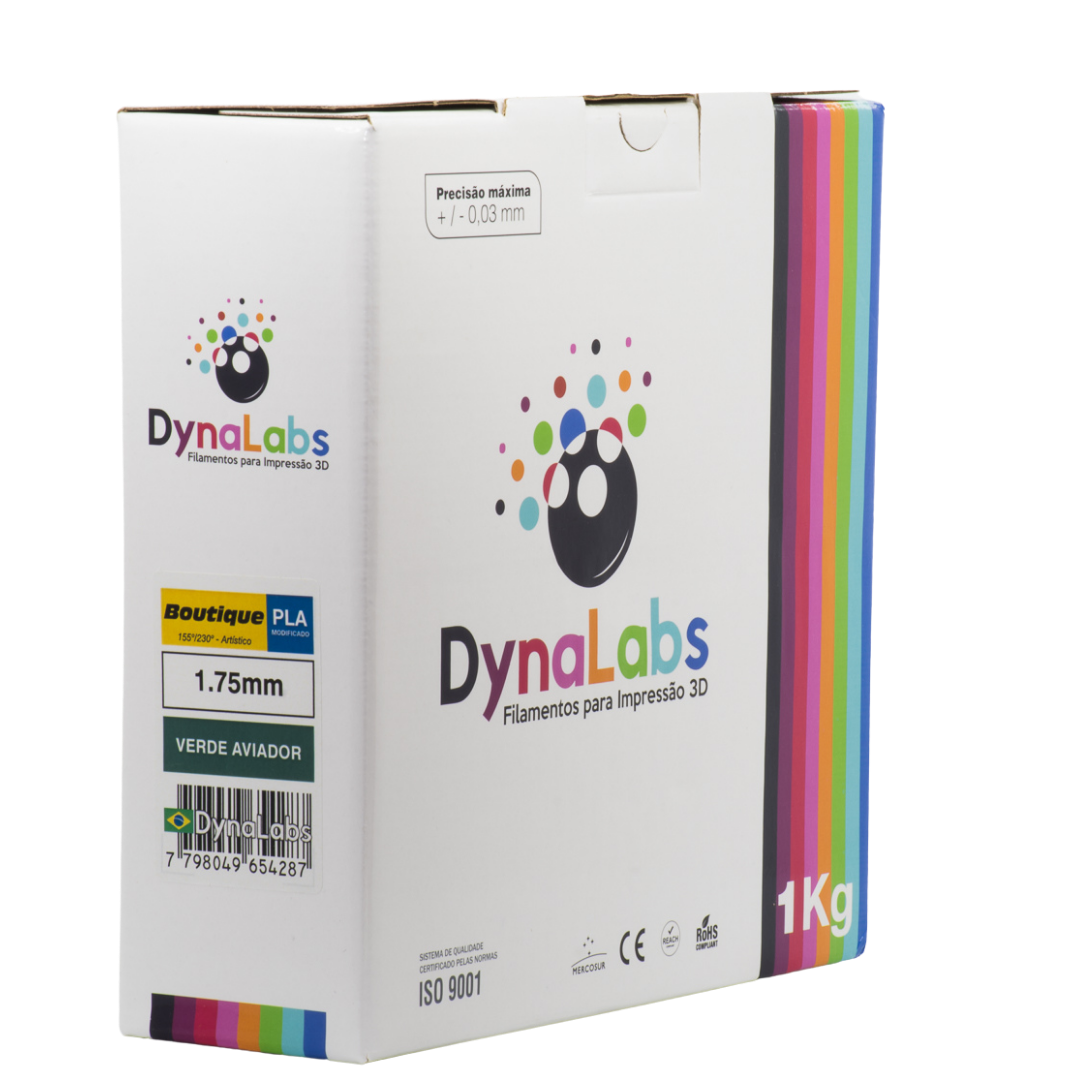 DYNALABS PLA BOUTIQUE FILAMENT AVIATOR GREEN 1.75 MM X 1 KG / 2.2 LBS