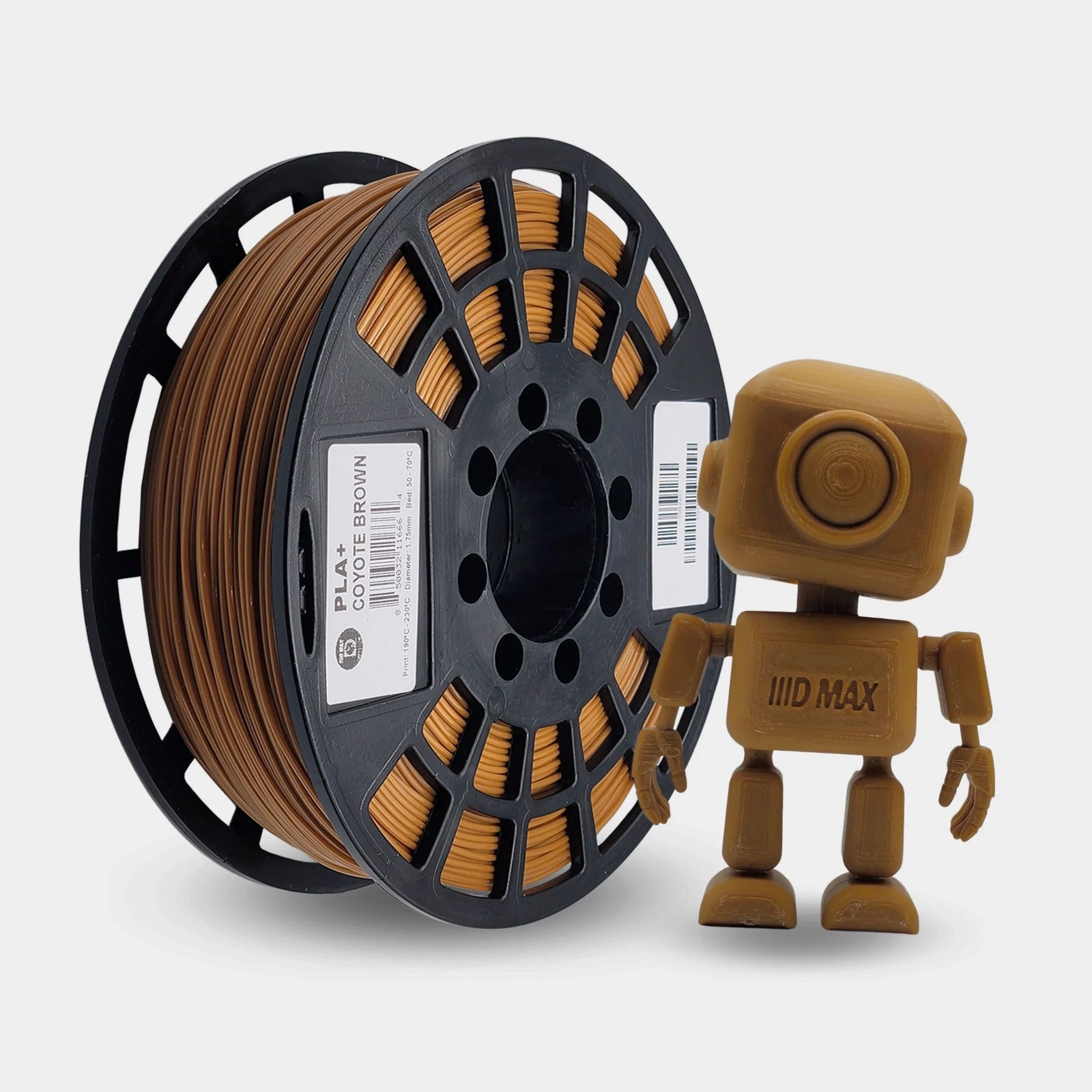 IIID Max Classic PLA+ Filament 1.75mm 1kg – Coyote Brown