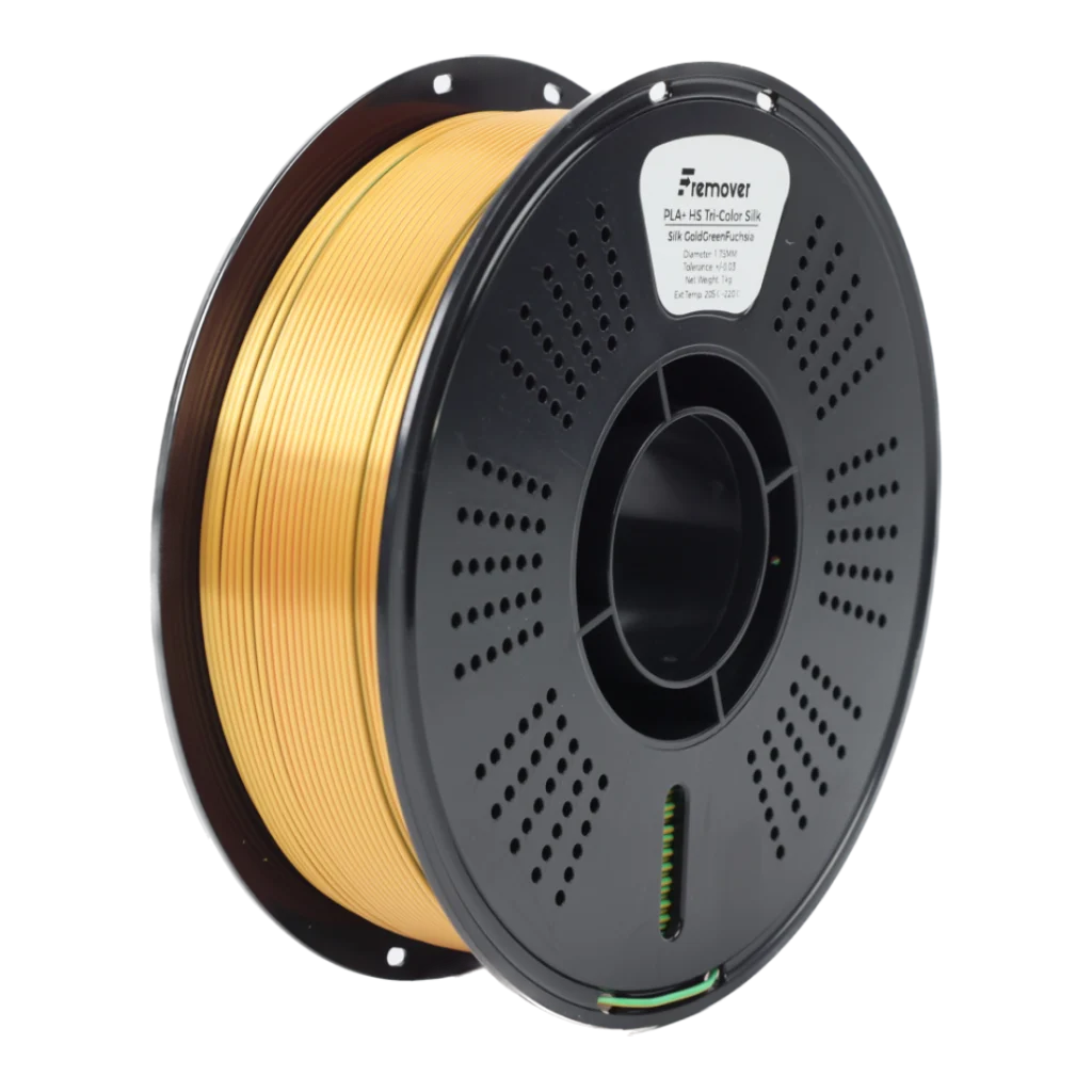 Fremover High Speed Tri-Color Silk PLA+ 1.75mm 1kg - gold-green-fuchsia | Premium High Speed 3D Printer Filament | Ferz Supply