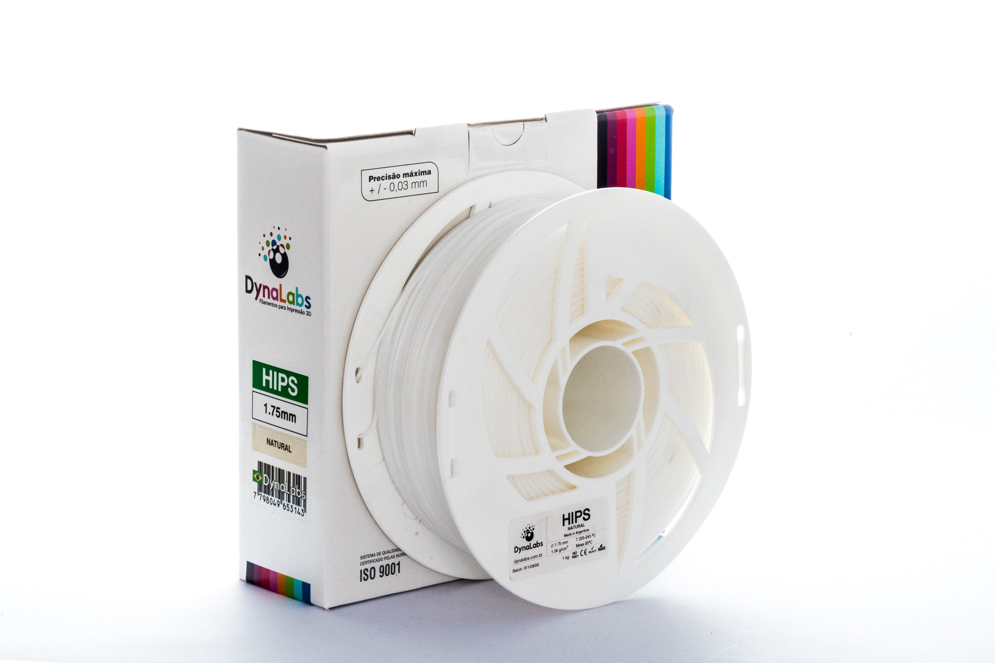 DYNALABS HIPS FILAMENT NATURAL 1.75 MM X 1 KG / 2.2 LBS