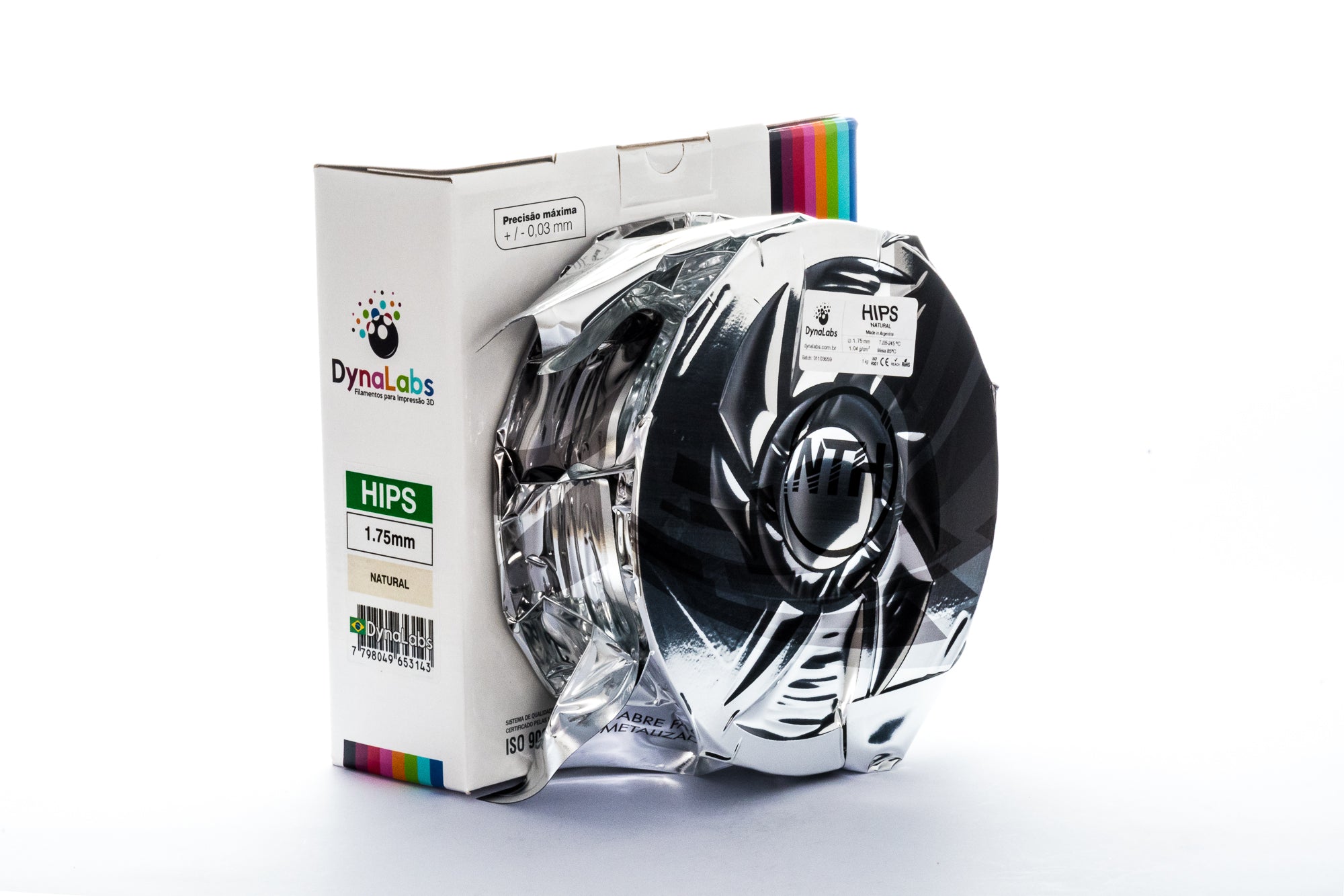 DYNALABS HIPS FILAMENT NATURAL 1.75 MM X 1 KG / 2.2 LBS