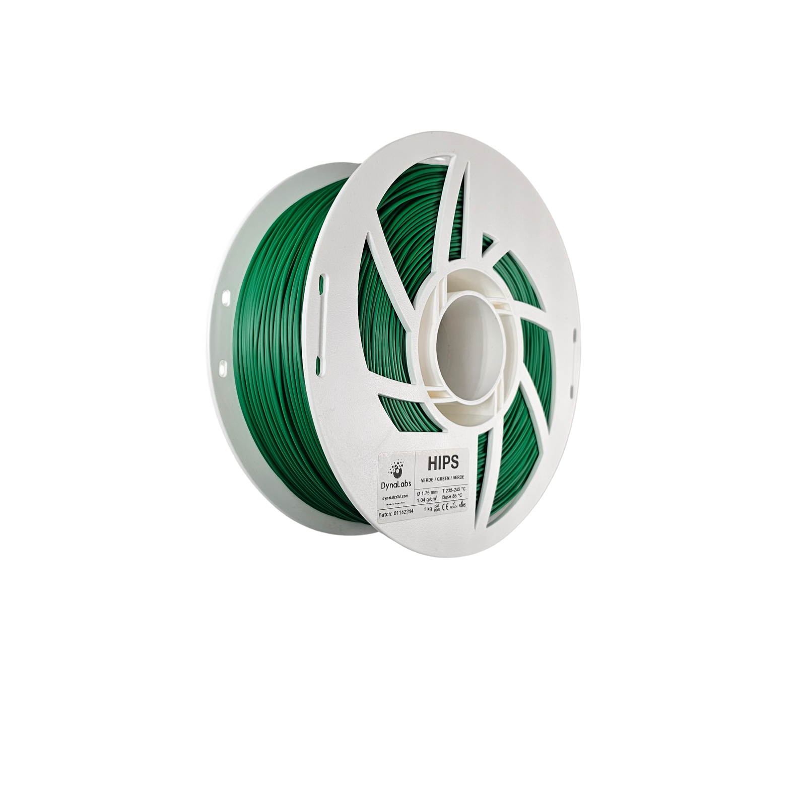 DYNALABS HIPS FILAMENT GREEN 1.75 MM X 1 KG / 2.2 LBS