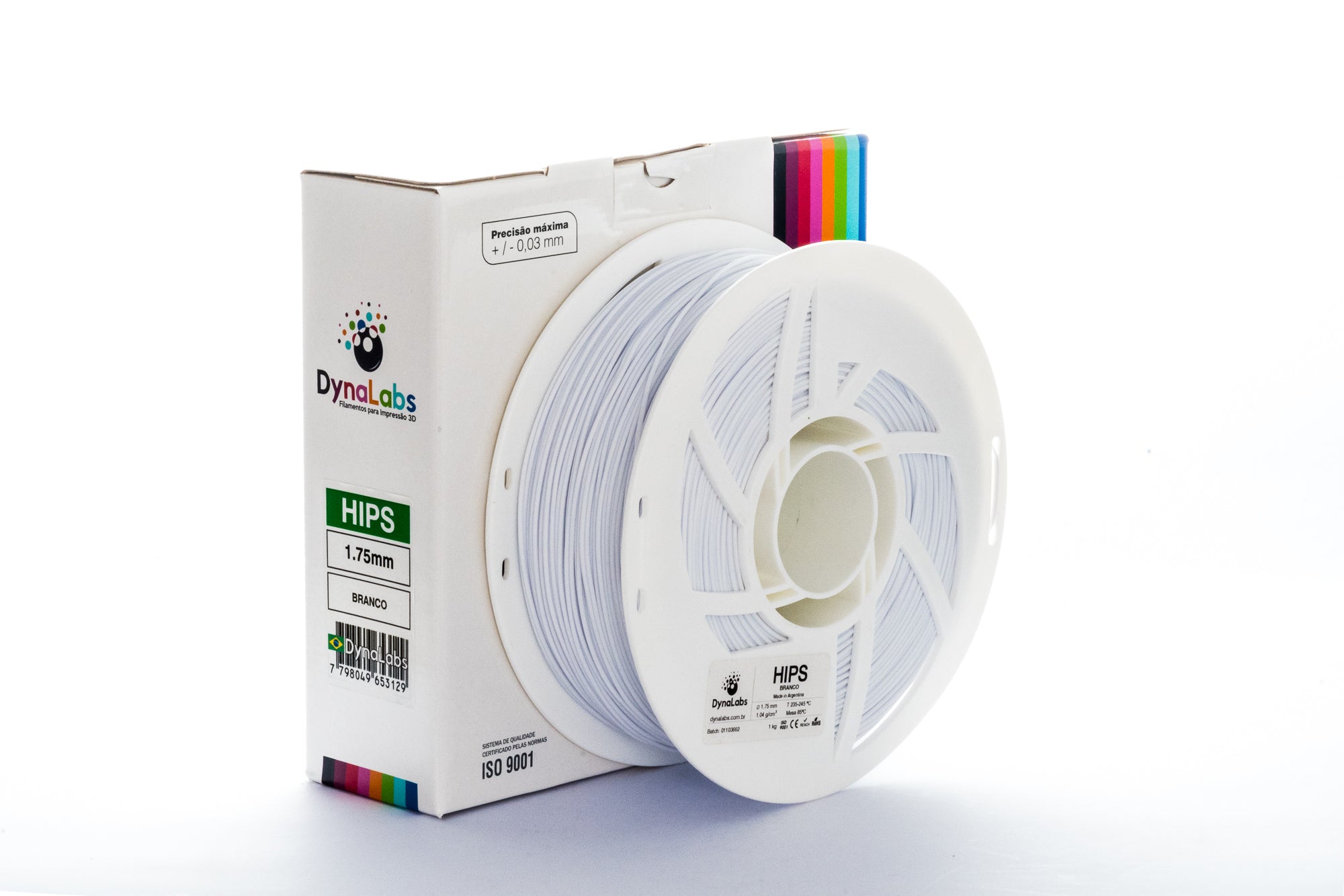 DYNALABS HIPS FILAMENT WHITE 1.75 MM X 1 KG / 2.2 LBS