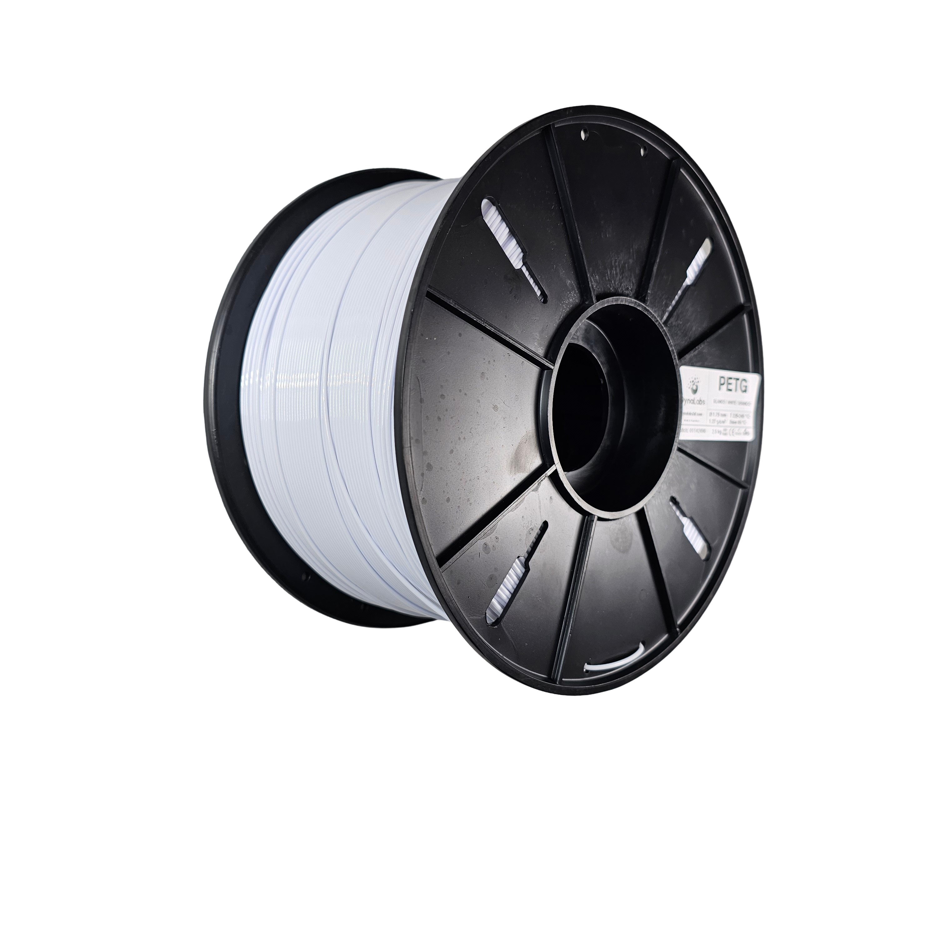 DYNALABS MAXI PETG FILAMENT WHITE 1.75 MM X 2.5 KG / 5.5 LBS