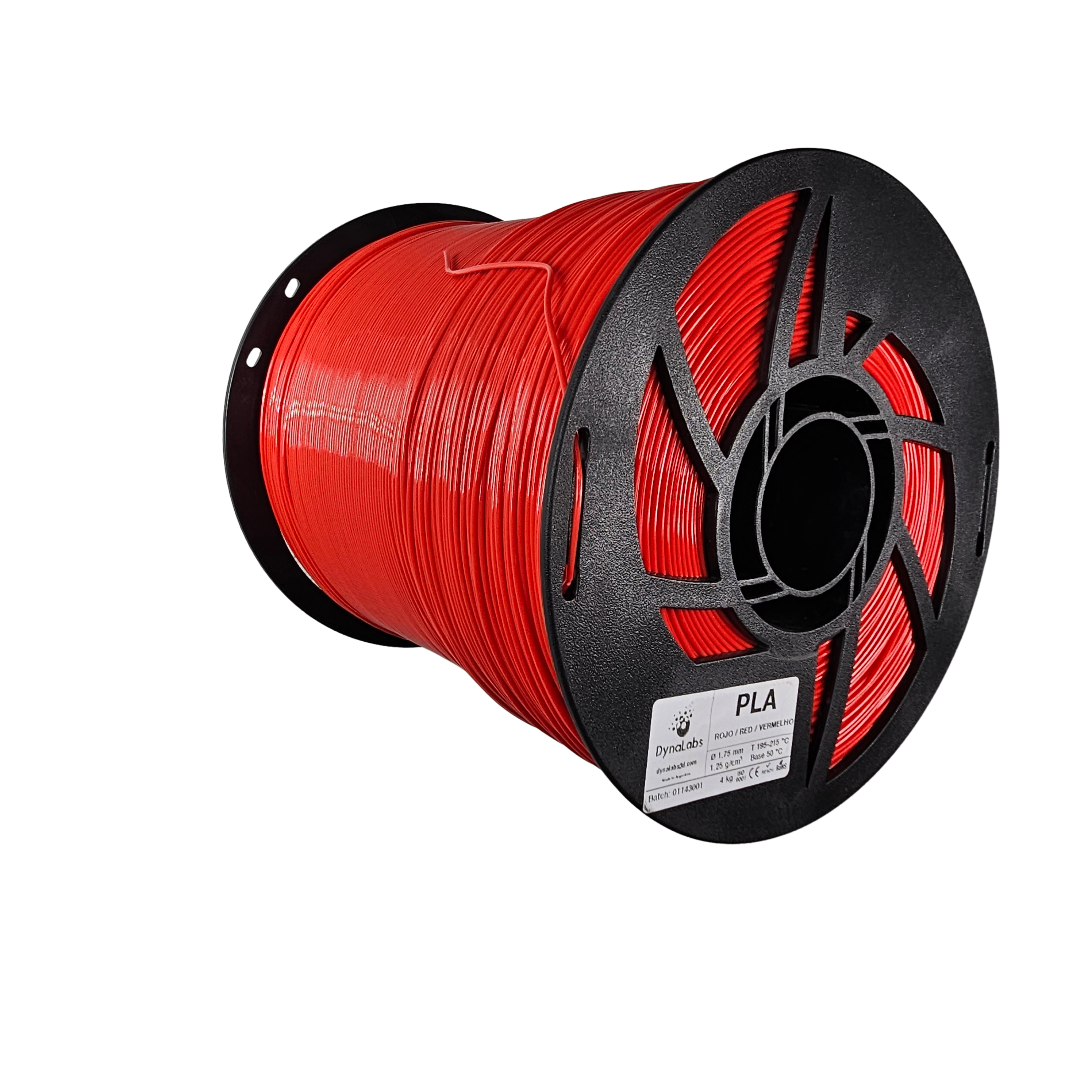 DYNALABS MEGAFILL PLA BASIC FILAMENT RED 1.75 MM X 4 KG / 8.8 LBS