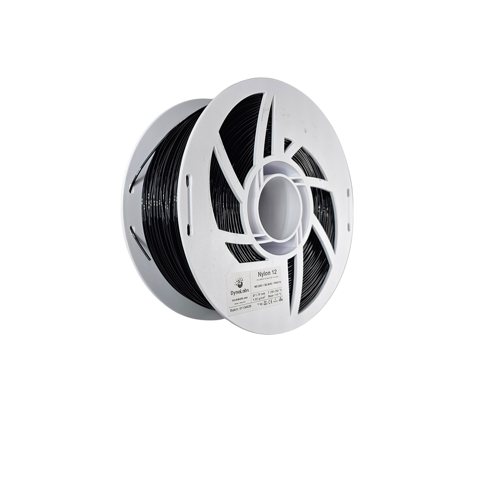 DYNALABS NYLON12 FILAMENT BLACK 1.75 MM X 1 KG / 2.2 LBS