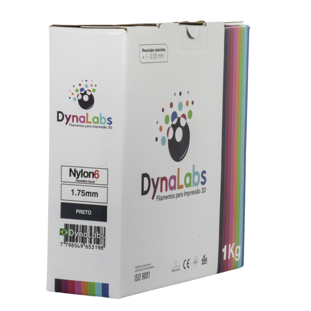 DYNALABS NYLON6 FILAMENT BLACK 1.75 MM X 1 KG / 2.2 LBS