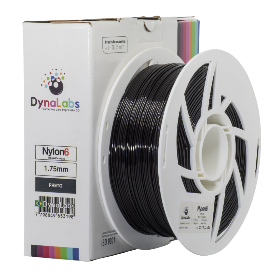 DYNALABS NYLON6 FILAMENT BLACK 1.75 MM X 1 KG / 2.2 LBS