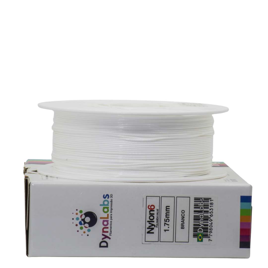DYNALABS NYLON6 FILAMENT WHITE 1.75 MM X 1 KG / 2.2 LBS