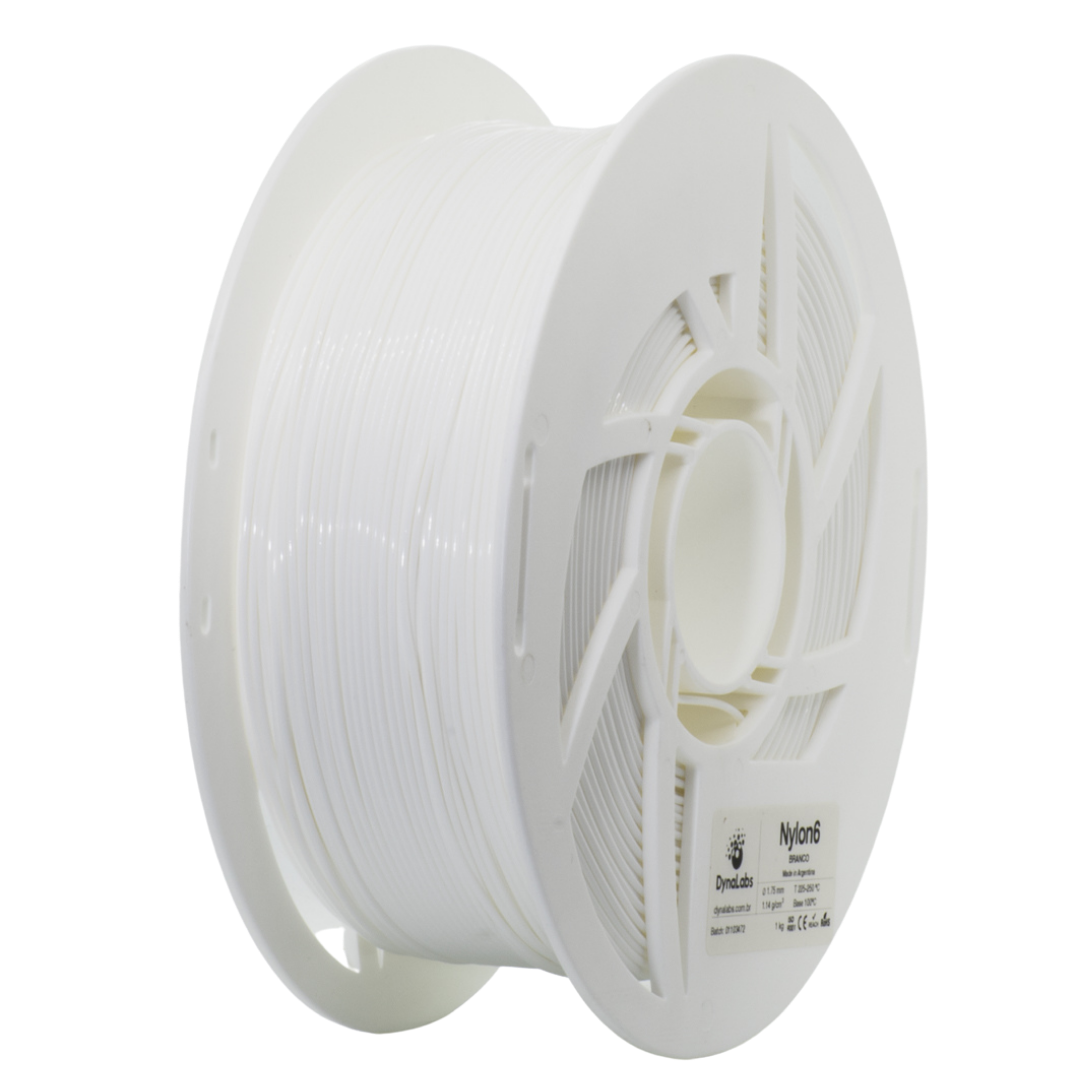 DYNALABS NYLON6 FILAMENT WHITE 1.75 MM X 1 KG / 2.2 LBS