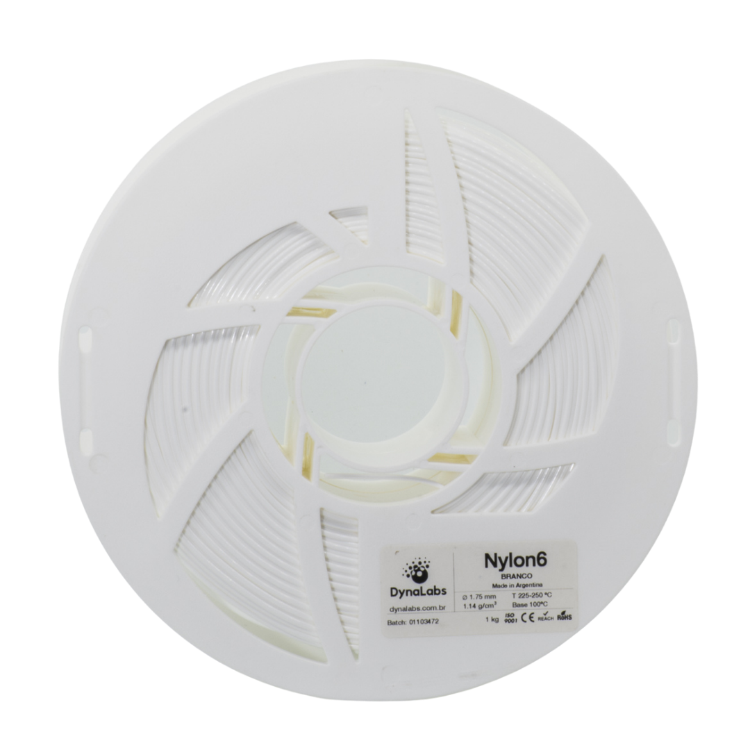 DYNALABS NYLON6 FILAMENT WHITE 1.75 MM X 1 KG / 2.2 LBS