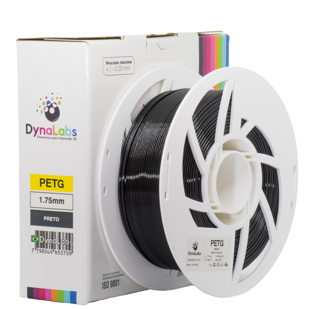 DYNALABS PETG FILAMENT BLACK 1.75 MM X 1 KG / 2.2 LBS
