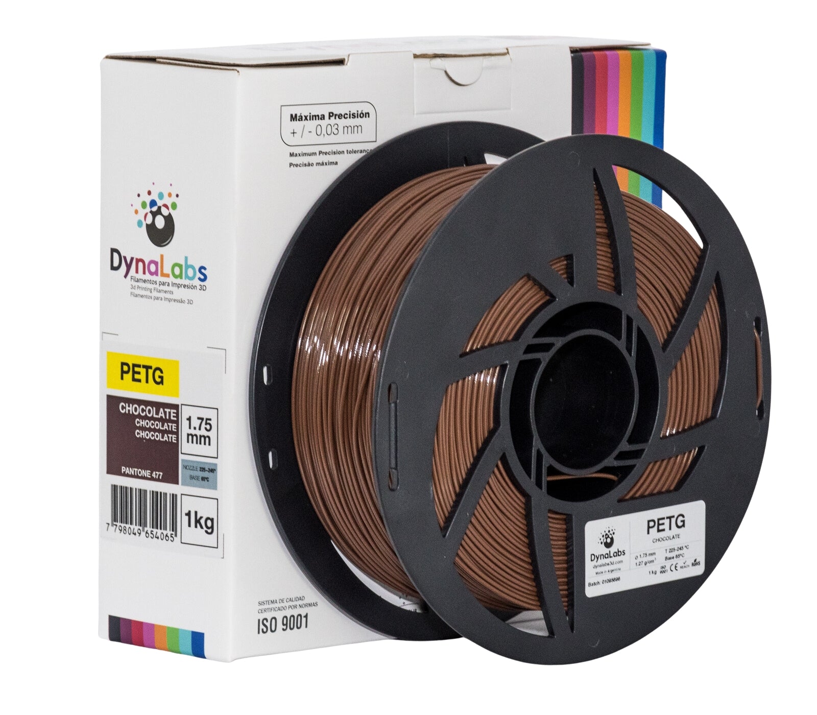 DYNALABS PETG FILAMENT CHOCOLATE 1.75 MM X 1 KG / 2.2 LBS
