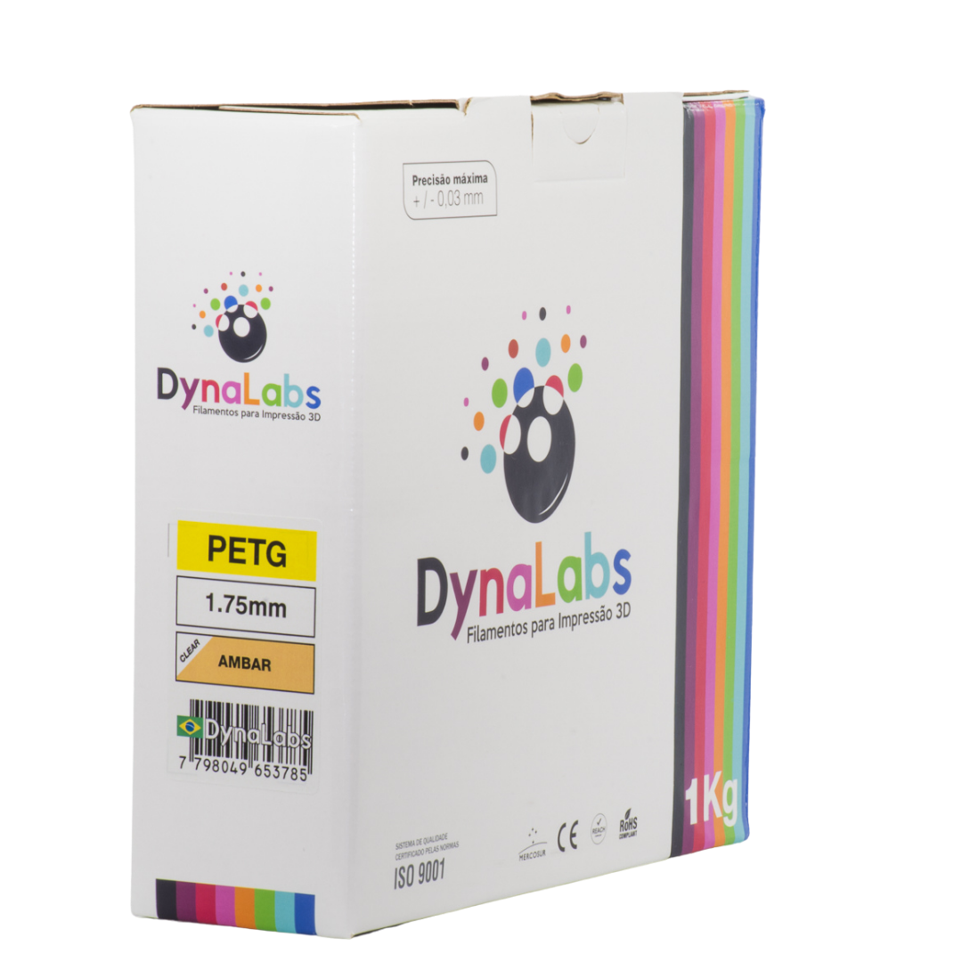 DYNALABS PETG FILAMENT CLEAR AMBER 1.75 MM X 1 KG / 2.2 LBS