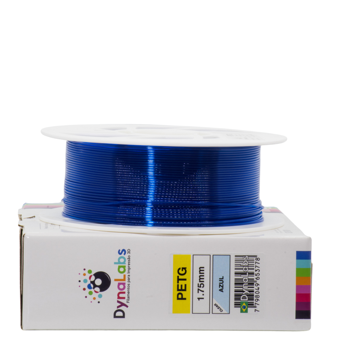 DYNALABS PETG FILAMENT CLEAR BLUE 1.75 MM X 1 KG / 2.2 LBS