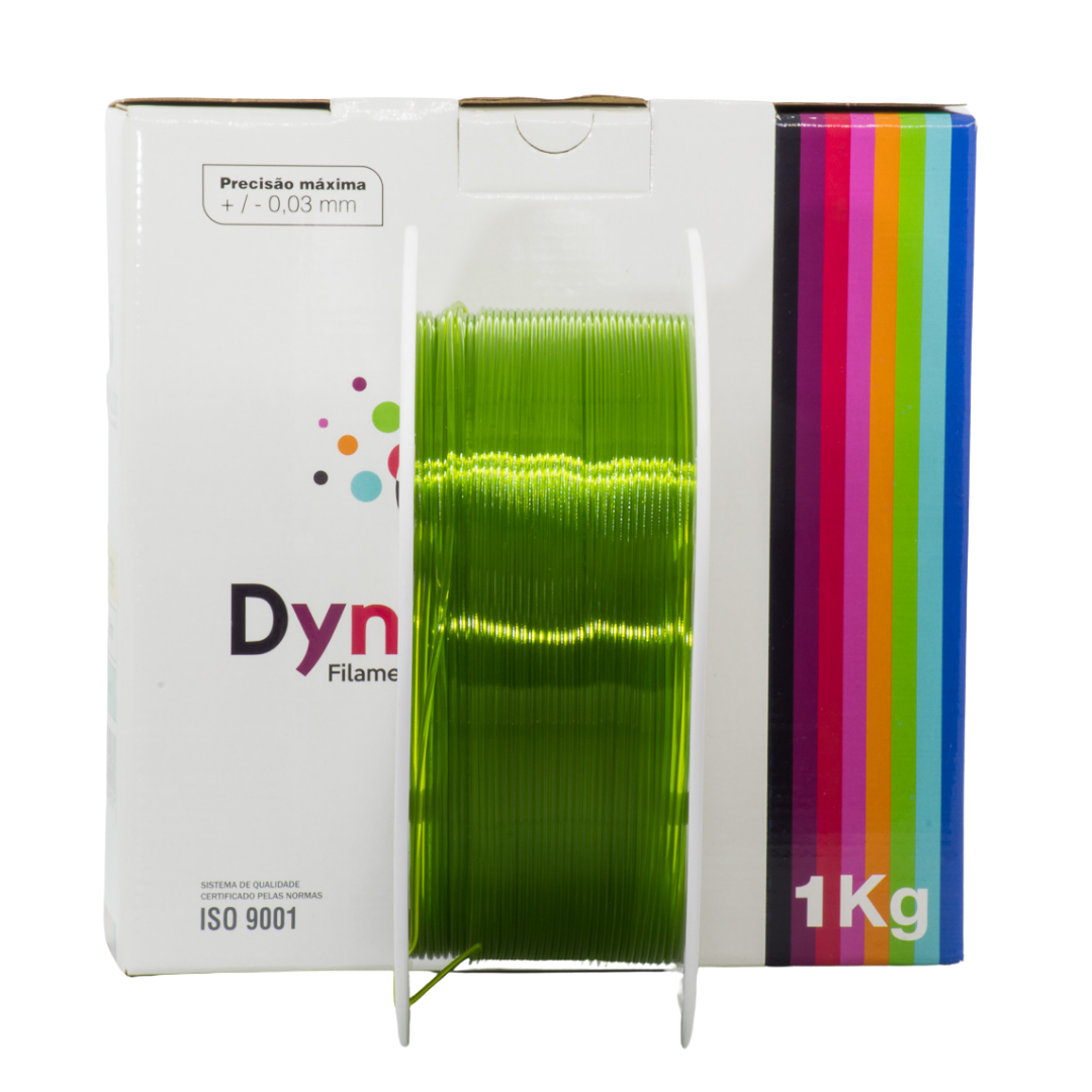 DYNALABS PETG FILAMENT CLEAR GREEN 1.75 MM X 1 KG / 2.2 LBS