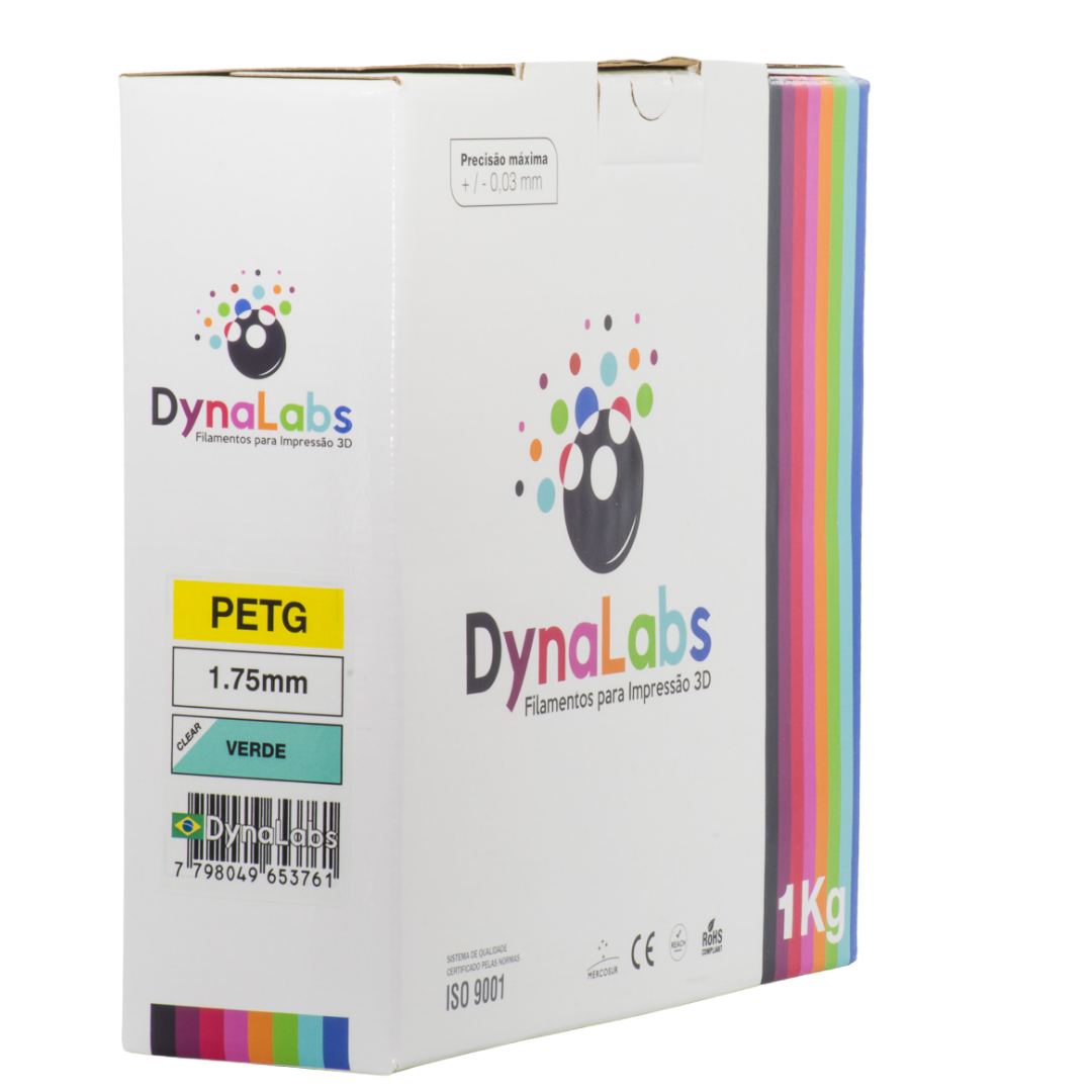 DYNALABS PETG FILAMENT CLEAR GREEN 1.75 MM X 1 KG / 2.2 LBS