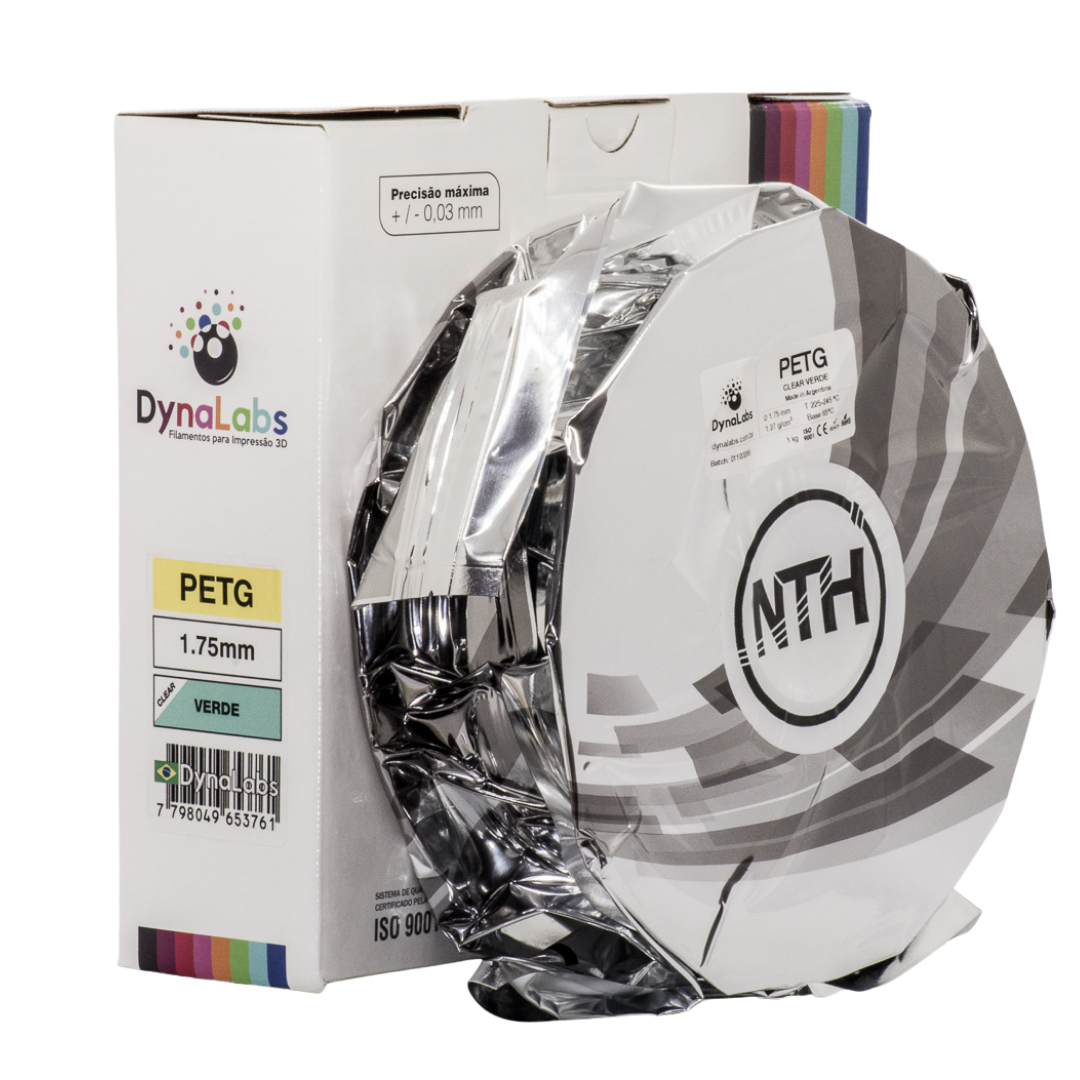 DYNALABS PETG FILAMENT CLEAR GREEN 1.75 MM X 1 KG / 2.2 LBS