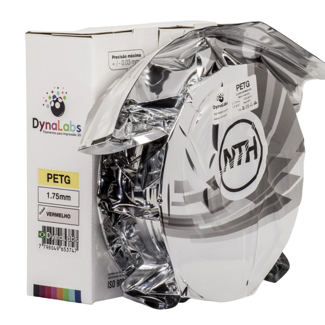 DYNALABS PETG FILAMENT CLEAR RED 1.75 MM X 1 KG / 2.2 LBS