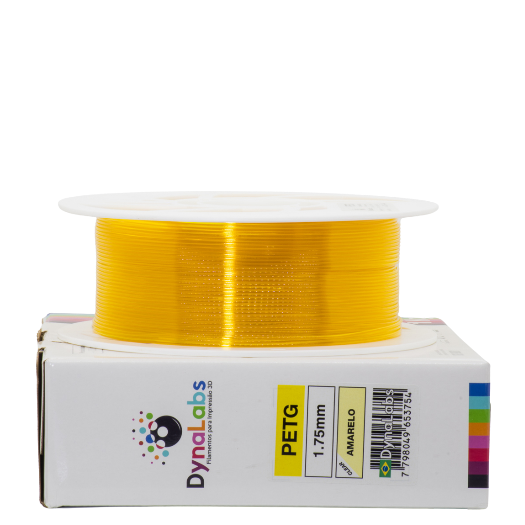 DYNALABS PETG FILAMENT CLEAR YELLOW 1.75 MM X 1 KG / 2.2 LBS