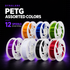 Dynalabs PETG HS Assorted Colors Filament – 12-Spool Box (12 kg)