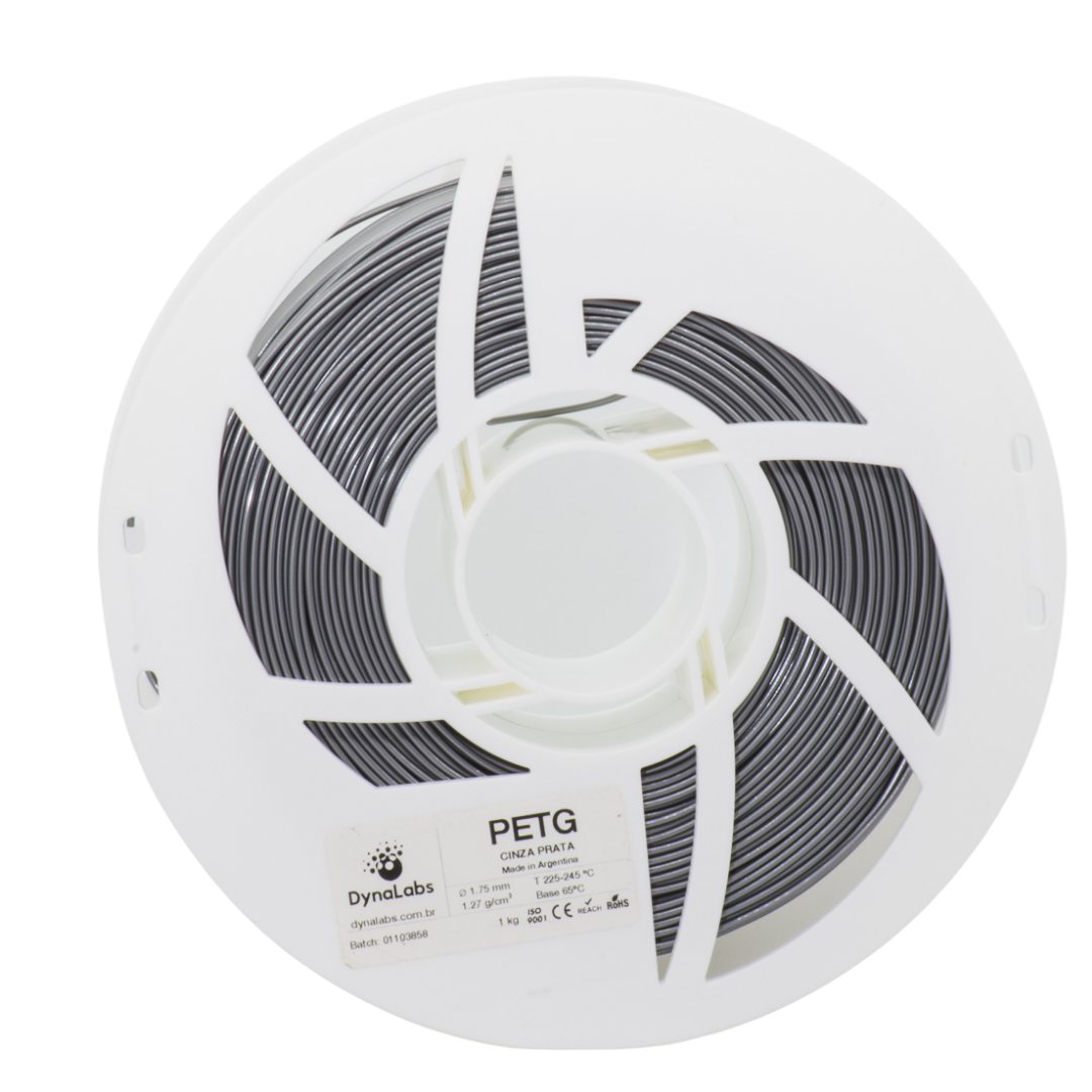 DYNALABS PETG FILAMENT SILVER GREY 1.75 MM X 1 KG / 2.2 LBS