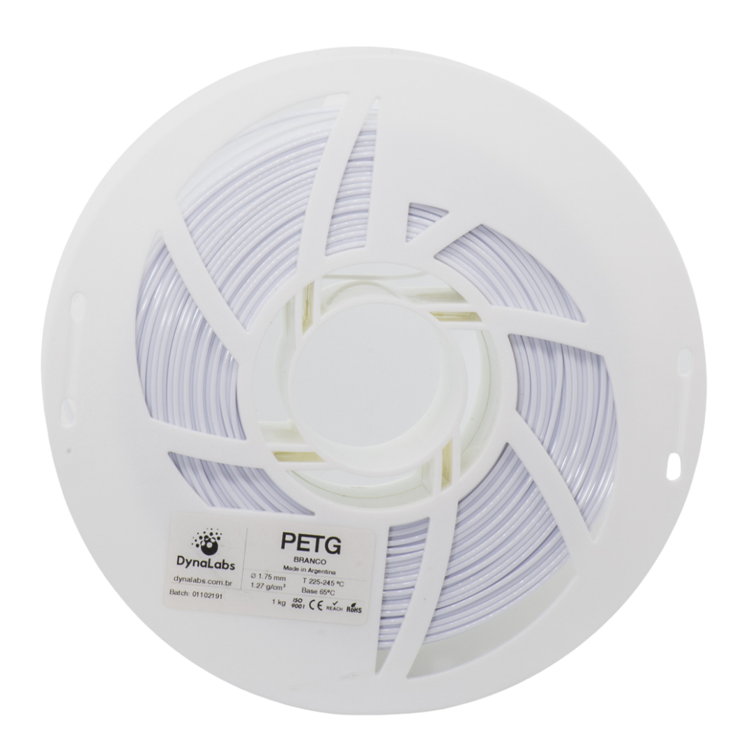 DYNALABS PETG FILAMENT WHITE 1.75 MM X 1 KG / 2.2 LBS