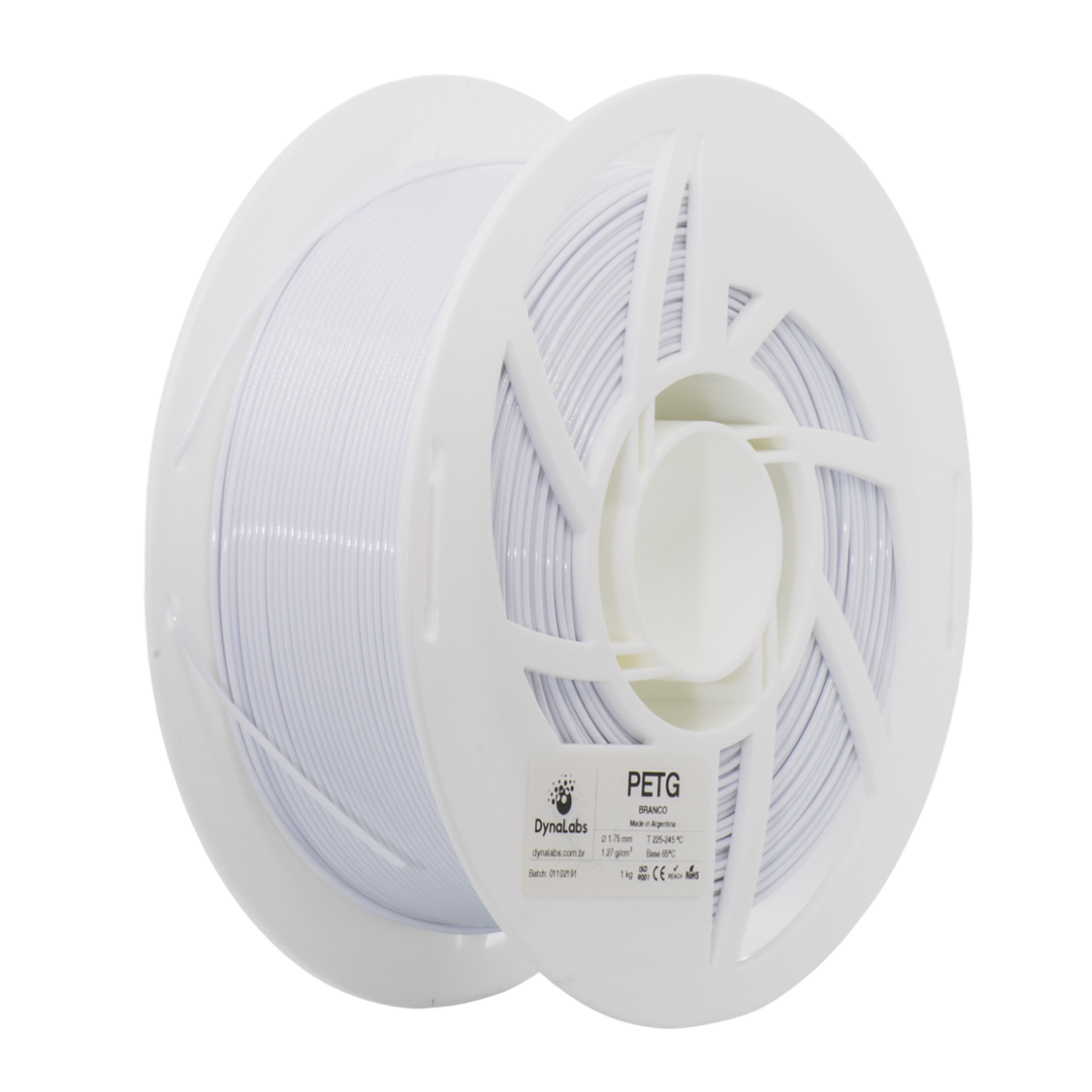 DYNALABS PETG FILAMENT WHITE 1.75 MM X 1 KG / 2.2 LBS