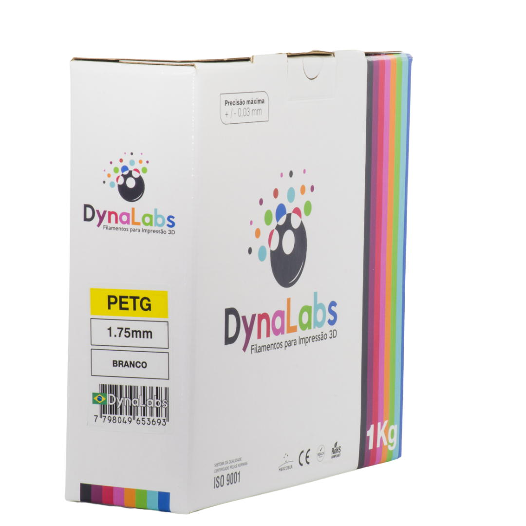 DYNALABS PETG FILAMENT WHITE 1.75 MM X 1 KG / 2.2 LBS