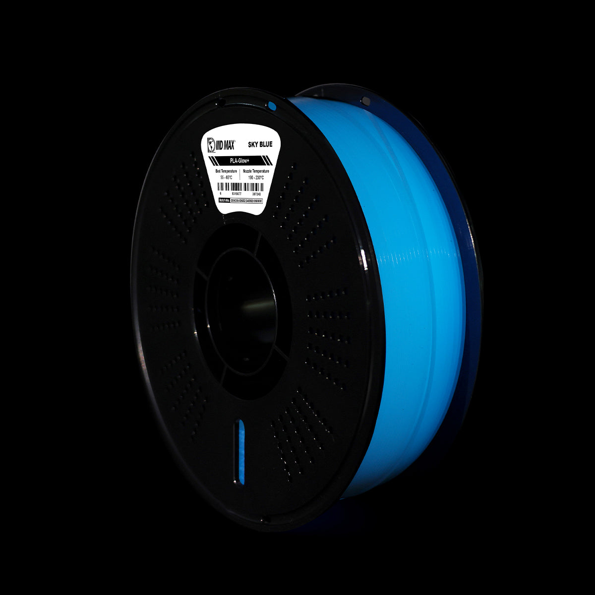 IIID Max High Speed PLA+ Filament 1.75mm 1kg – Glow In The Dark Skyblue