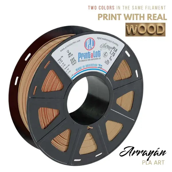 Printalot PLA Wood Filament 1.75mm 1kg